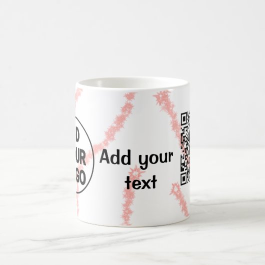 Eenvoudige minimale q of code toevoegen logo scanc koffiemok (Center)