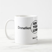 Eenvoudige minimale q of code toevoegen logo socia koffiemok (Links)