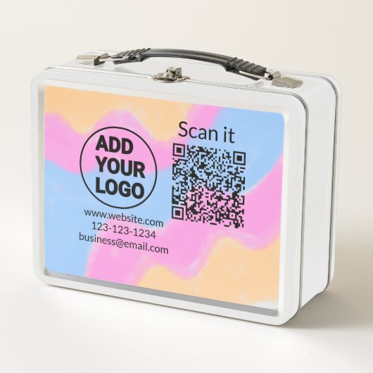 Eenvoudige minimale q r code logo toevoegen scan c (Voorkant)