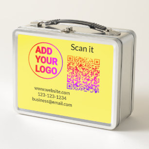 Eenvoudige minimale q r code logo toevoegen scan c