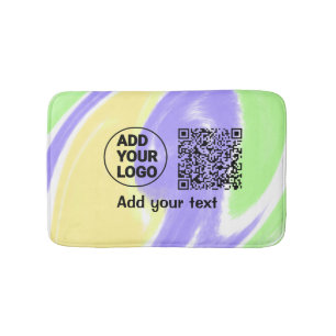 Eenvoudige minimale q r code logo toevoegen scan c badmat