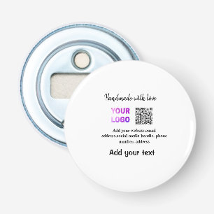 Eenvoudige minimale q r code logo toevoegen scan c button flesopener