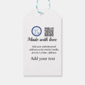 Eenvoudige minimale q r code logo toevoegen scan c cadeaulabel (Achterkant)
