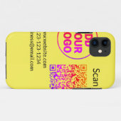 Eenvoudige minimale q r code logo toevoegen scan c Case-Mate iPhone case (Achterkant (horizontaal))