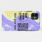 Eenvoudige minimale q r code logo toevoegen scan c Case-Mate iPhone case (Achterkant (horizontaal))