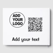 Eenvoudige minimale q r code logo toevoegen scan c gastenboek (Achterkant)
