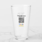Eenvoudige minimale q r code logo toevoegen scan c glas (Achterkant)