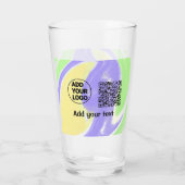 Eenvoudige minimale q r code logo toevoegen scan c glas (Achterkant)
