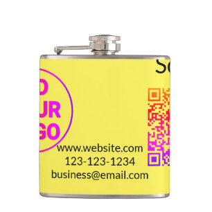 Eenvoudige minimale q r code logo toevoegen scan c heupfles