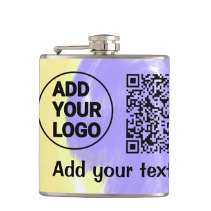 Eenvoudige minimale q r code logo toevoegen scan c heupfles