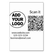 Eenvoudige minimale q r code logo toevoegen scan c kaart (Achterkant)