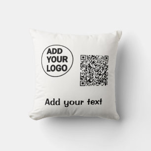 Eenvoudige minimale q r code logo toevoegen scan c kussen
