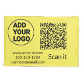 Eenvoudige minimale q r code logo toevoegen scan c kussensloop (Achterkant)