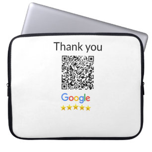 Eenvoudige minimale q r code logo toevoegen scan c laptop sleeve