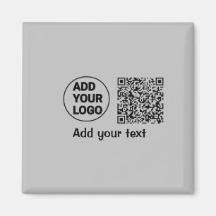 Eenvoudige minimale q r code logo toevoegen scan c magneet