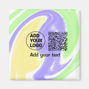 Eenvoudige minimale q r code logo toevoegen scan c magneet