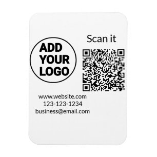 Eenvoudige minimale q r code logo toevoegen scan c magneet