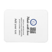 Eenvoudige minimale q r code logo toevoegen scan c magneet (Horizontaal)