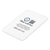 Eenvoudige minimale q r code logo toevoegen scan c magneet (Linkerzijde)
