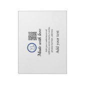 Eenvoudige minimale q r code logo toevoegen scan c notitieblok (Linkerzijde)