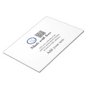 Eenvoudige minimale q r code logo toevoegen scan c notitieblok (Schuin)
