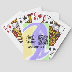 Eenvoudige minimale q r code logo toevoegen scan c pokerkaarten
