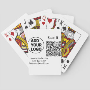 Eenvoudige minimale q r code logo toevoegen scan c pokerkaarten