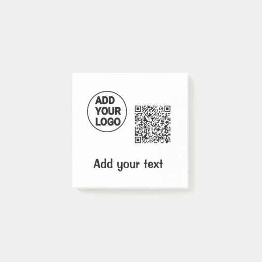 Eenvoudige minimale q r code logo toevoegen scan c post-it® notes (Voorkant)