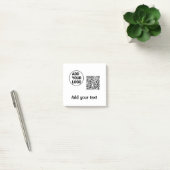 Eenvoudige minimale q r code logo toevoegen scan c post-it® notes (Kantoor)
