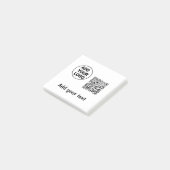 Eenvoudige minimale q r code logo toevoegen scan c post-it® notes (Schuin)