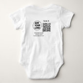Eenvoudige minimale q r code logo toevoegen scan c romper (Achterkant)