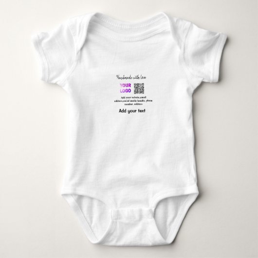 Eenvoudige minimale q r code logo toevoegen scan c romper (Voorkant)