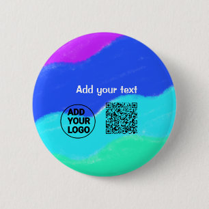 Eenvoudige minimale q r code logo toevoegen scan c ronde button 5,7 cm