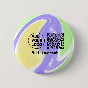 Eenvoudige minimale q r code logo toevoegen scan c ronde button 5,7 cm