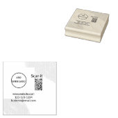 Eenvoudige minimale q r code logo toevoegen scan c rubberstempel (Gestempeld)
