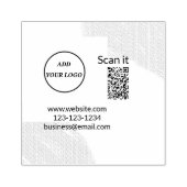Eenvoudige minimale q r code logo toevoegen scan c rubberstempel (Afrduk)