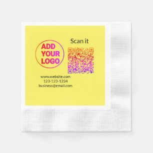 Eenvoudige minimale q r code logo toevoegen scan c servet