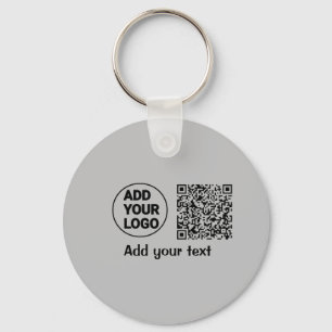 Eenvoudige minimale q r code logo toevoegen scan c sleutelhanger