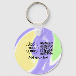 Eenvoudige minimale q r code logo toevoegen scan c sleutelhanger