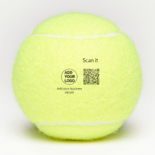 Eenvoudige minimale q r code logo toevoegen scan c tennisballen
