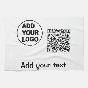 Eenvoudige minimale q r code logo toevoegen scan c theedoek