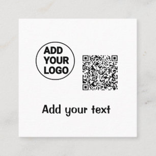 Eenvoudige minimale q r code logo toevoegen scan c vierkante visitekaartje