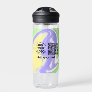Eenvoudige minimale q r code logo toevoegen scan c waterfles