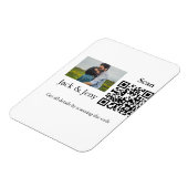 Eenvoudige minimale Q R-code voeg tekst met fotona Magneet (Linkerzijde)