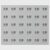 Eenvoudige minimale QR-code logo scancode naam te Cadeaupapier (Vlak)