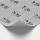 Eenvoudige minimale QR-code logo scancode naam te Cadeaupapier (Hoek)