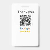 Eenvoudige minimale QR-code logo toevoegen scan co Badge (Achterkant)