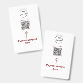 Eenvoudige minimale QR-code logo toevoegen scan co Badge (Voor- en achterkant)