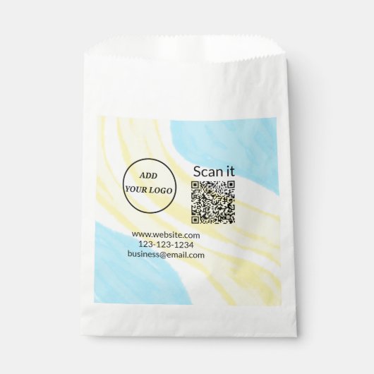 Eenvoudige minimale QR-code logo toevoegen scan co Bedankzakje (Voorkant)
