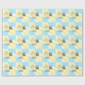 Eenvoudige minimale QR-code logo toevoegen scan co Cadeaupapier (Vlak)